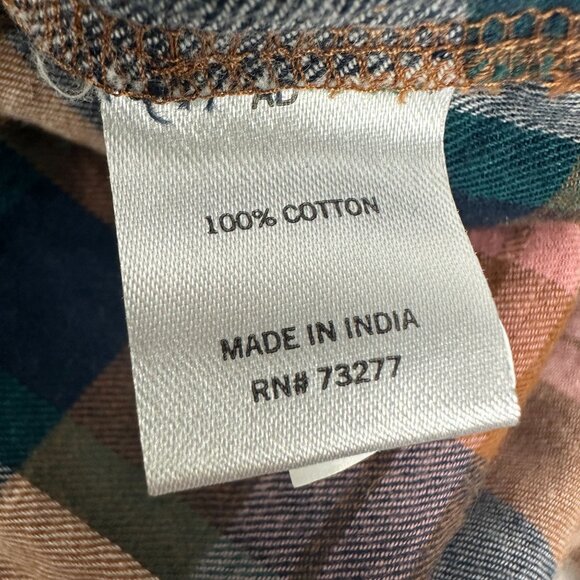 Sonoma XXL Plaid Button-Down Shirt For Men 100% Cotton Made In India - Picture 4 of 5